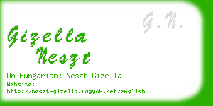 gizella neszt business card